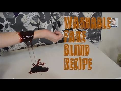 fake blood for clothes that wont rub off|no stain fake blood recipe.